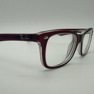 Ray Ban Clear Red Wayfarer‎ Eyeglasses RB5228 5112 50-17-140 - Frames Only.
